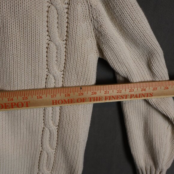 Vintage Preswick & Moore Sweater Mens Medium Tennis Cable Knit Grandpacore 90s - Picture 10 of 13